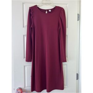 Old Navy • Burgundy L/S dress • Small